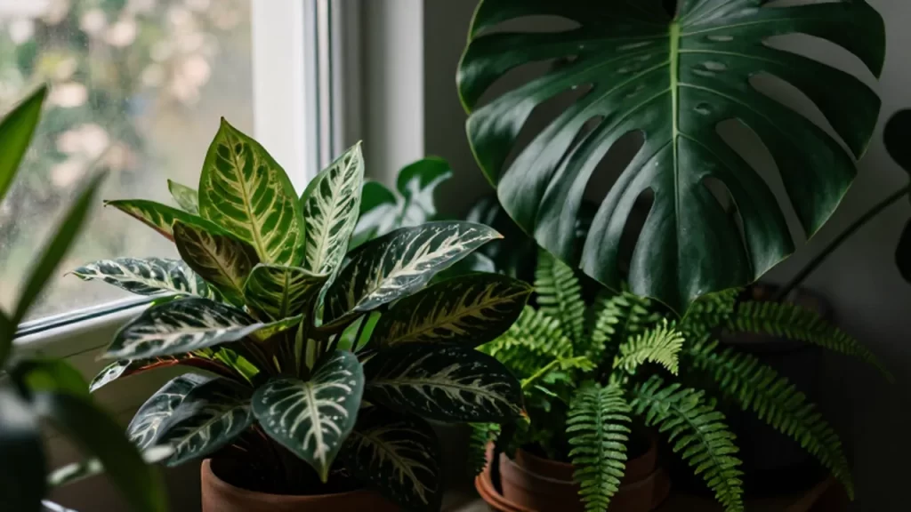 Variedad de plantas de interior